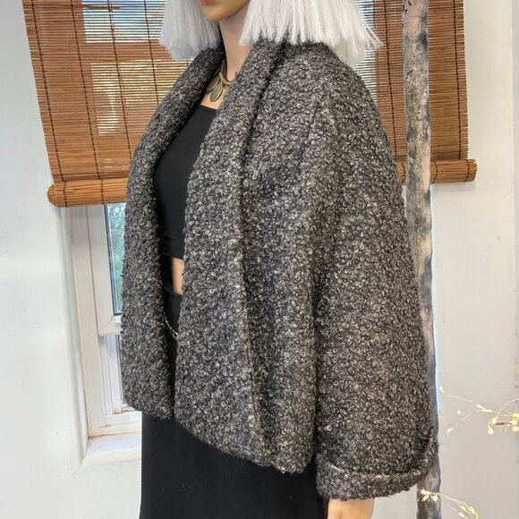 Vintage~Gray Curly Persian Lamb Fur Jacket~Size S/M - Picture 2 of 2